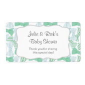 Bow Stropdas Waterfles Favor bowties- pas het aan! Etiket (Voorkant)