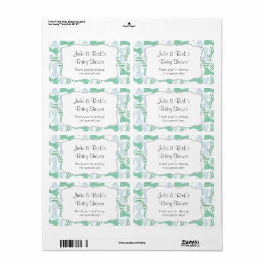 Bow Stropdas Waterfles Favor bowties- pas het aan! Etiket (Full Sheet)