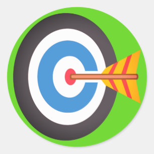 Bow Target Emoji Ronde Sticker
