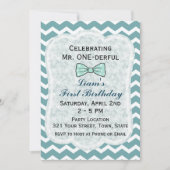 Bow Tie 1st Birthday Invitation (Devant)
