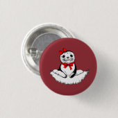 Bow-tiful Seal – Christmas Edition Ronde Button 3,2 Cm (Voorkant /achterkant)