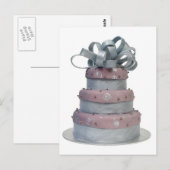 Bow Topped Wedding Cake Briefkaart (Voorkant / Achterkant)