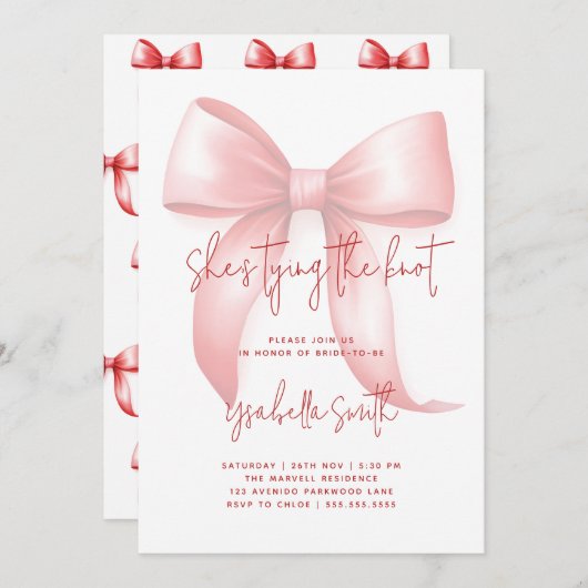 Bow | Une Invitation Chic À La Douche Mariale (Devant / Derrière)