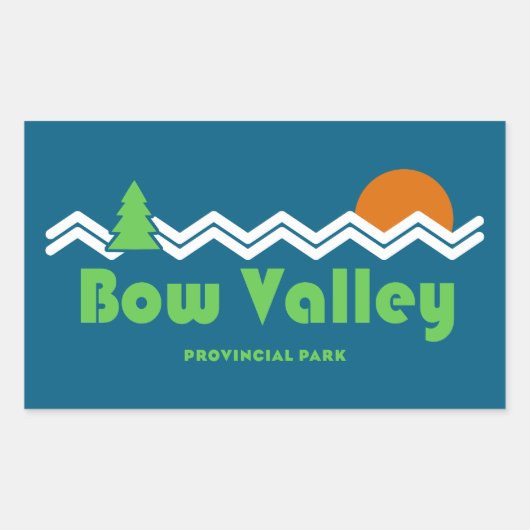 Bow Valley Provincial Park Retro Rechthoekige Sticker (Voorkant)