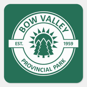 Bow Valley Provincial Park Sun Trees Vierkante Sticker