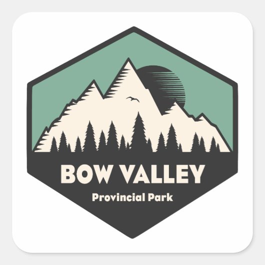 Bow Valley Provincial Park Vierkante Sticker (Voorkant)