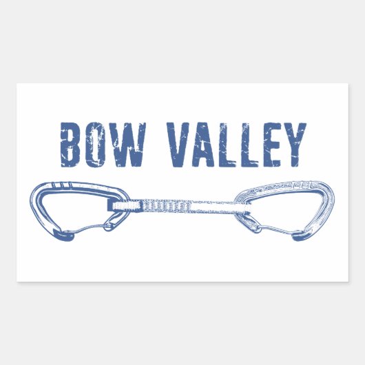 Bow Valley Rock-klimmer, Quickdraw Rechthoekige Sticker (Voorkant)