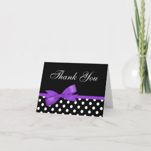 Bow violet noir Pois Merci