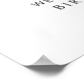 Bow Wavy Border Photo 2nd Birthday Affiche de bien (Coin)