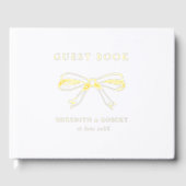  Bow Wedding Gold Gastenboek (Voorkant)