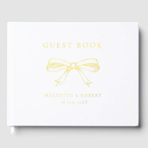 Bow Wedding Gold Gastenboek