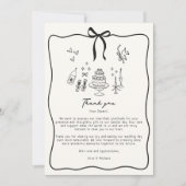 Bow Whimsical, carte de remerciements mariage dess (Devant)