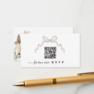 Bow Wildbloemen Bruiloft Website invoegen QR CODE Informatiekaartje