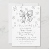Bow Winter Geslacht Onthulling Uitnodiging (Voorkant)