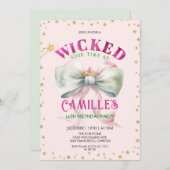 Bow Witches magical Birthday Party  Invitation (Devant / Derrière)