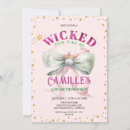 Bow Witches magical Birthday Party Invitation Kaart