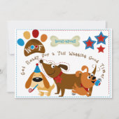 Bow Wow chien Invitation d'anniversaire (Devant)