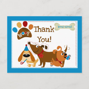 Bow Wow Dog Bedankt Briefkaart