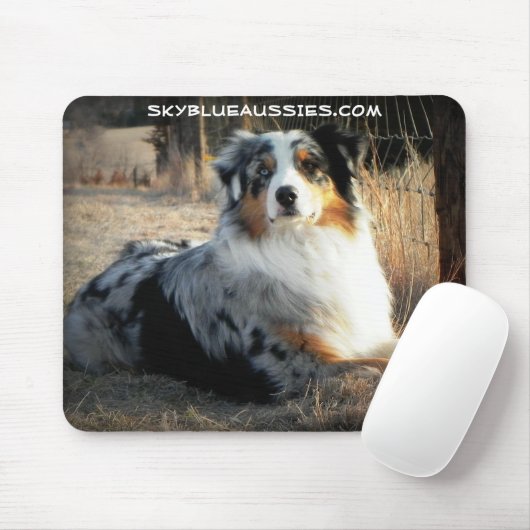 Bowdie - Sky Blue Aussie Muismat (Met muis)