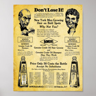 Bowens Vintage cheveux Tonique impression