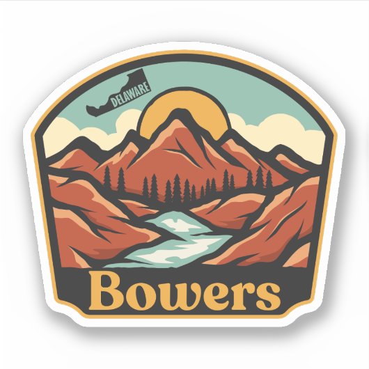 Bowers, Delaware Sticker (Voorkant)