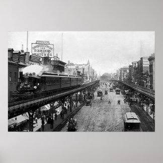 Bowery at Grand Street, New York 1895 Poster