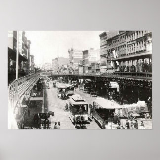Bowery in Canal Street New York City 1895 Poster