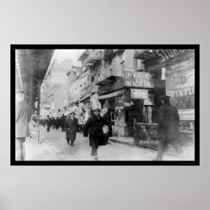 Bowery, NY Street Scene 1914 Poster