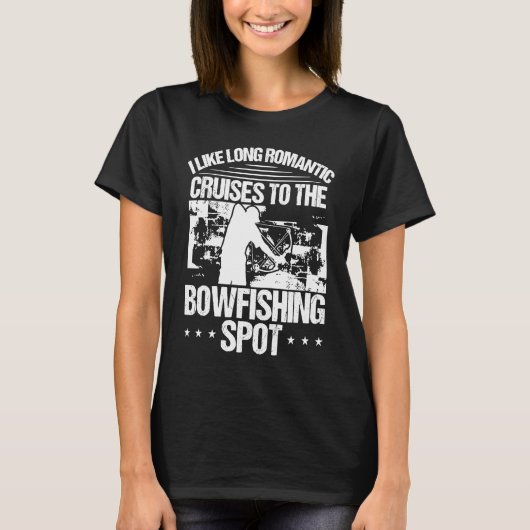 Bowfishing Spot Bowfisher Bowhunter Airboat Archer T-shirt (Voorkant)