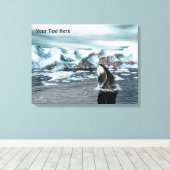 Bowiad Whale Canvas Afdruk (Insitu (Houten vloer))