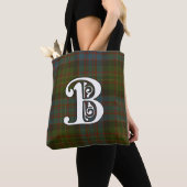 Bowie Clan Tartan Monogram Tote Bag (Dichtbij)