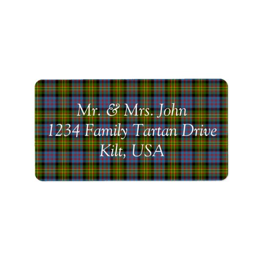Bowie Tartan Étiquette (Devant)