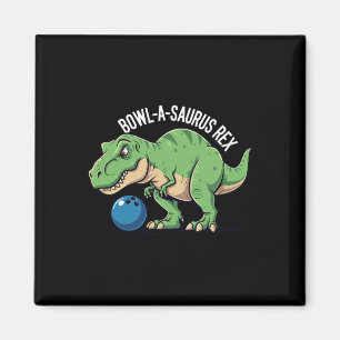 Bowl-a-saurus Rex Grappige Dinosaur Bowling Humor Magneet