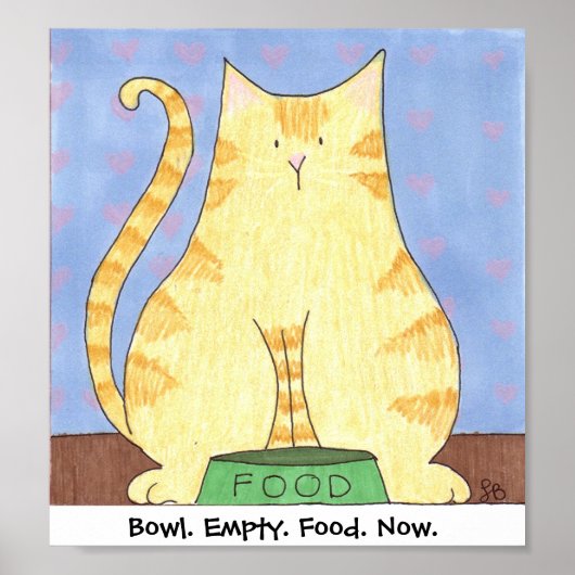 Bowl. Leeg. Voedsel. Nu. Poster (Voorkant)