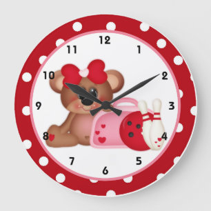 Bowl Me Over Valentine's Day Wall Horloge d3