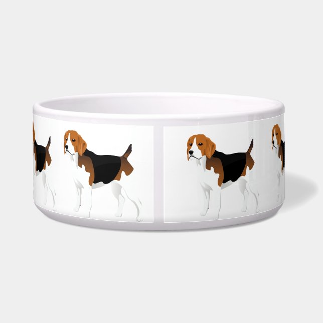 Bowl met beagle voerbakje (Achterkant)