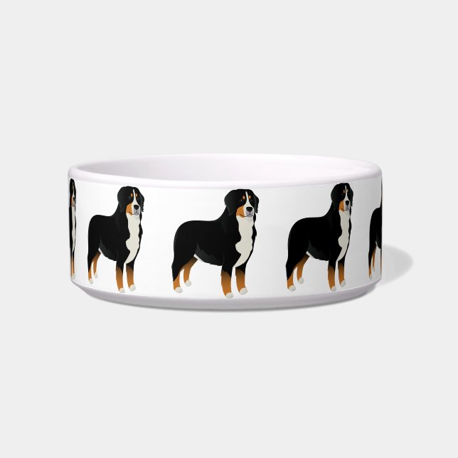 Bowl met Bernese moundog Voerbakje (Voorkant)