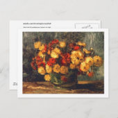 Bowl met Chrysanthemums Van Gogh Fine Art Briefkaart (Voorkant / Achterkant)