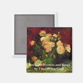 Bowl met volken en Rozen van Vincent van Gogh Magneet (Voorkant / Achterkant)