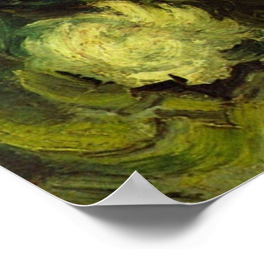 Bowl met volken en Rozen van Vincent van Gogh Poster (Hoek)