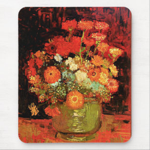 Bowl met Zinnias door Vincent van Gogh, Muismat