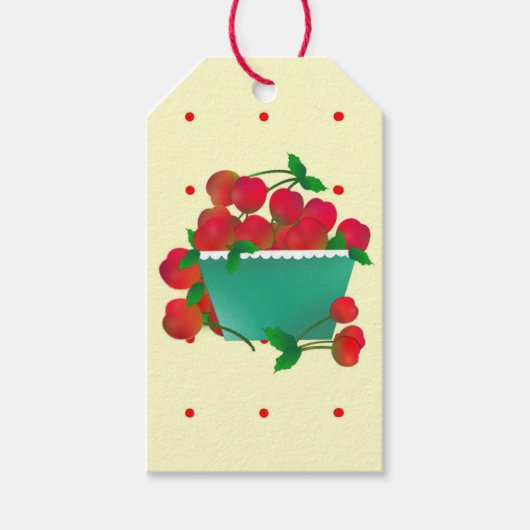 Bowl of Cherries Gift Label Cadeaulabel (Voorkant)