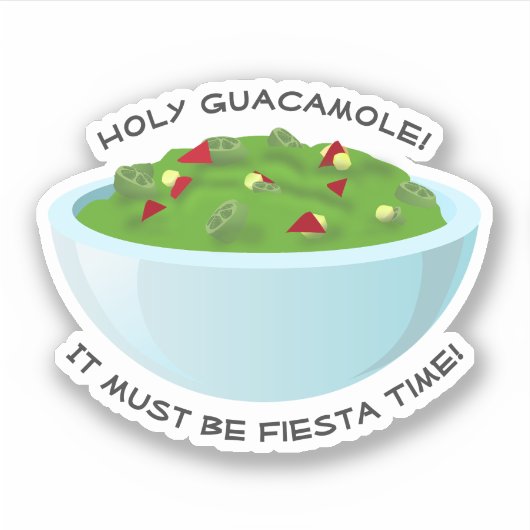 Bowl of Guacamole  Sticker (Voorkant)
