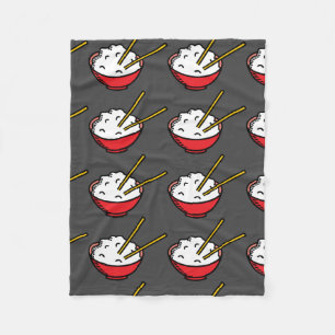 Bowl of Rice Fleece Blanket