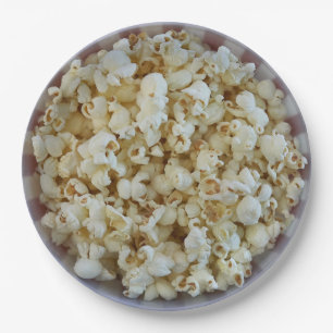 Bowl van Borden van verzetbaar papier met popcorn Papieren Bordje