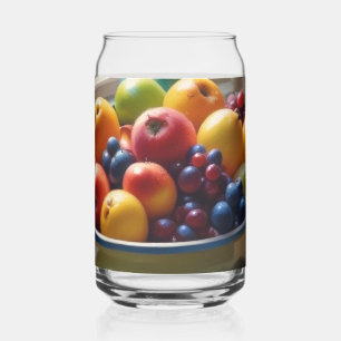 Bowl van fruit op tafel klassieke olieverfschilder blikvorm glas