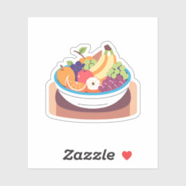 Bowl van fruit sticker