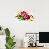 Bowl van het Poster van Rozen (Thuiskantoor)