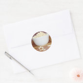 Bowl van Popcorn Ronde Sticker (Envelop)
