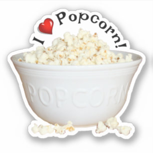 Bowl van Popcorn Sticker